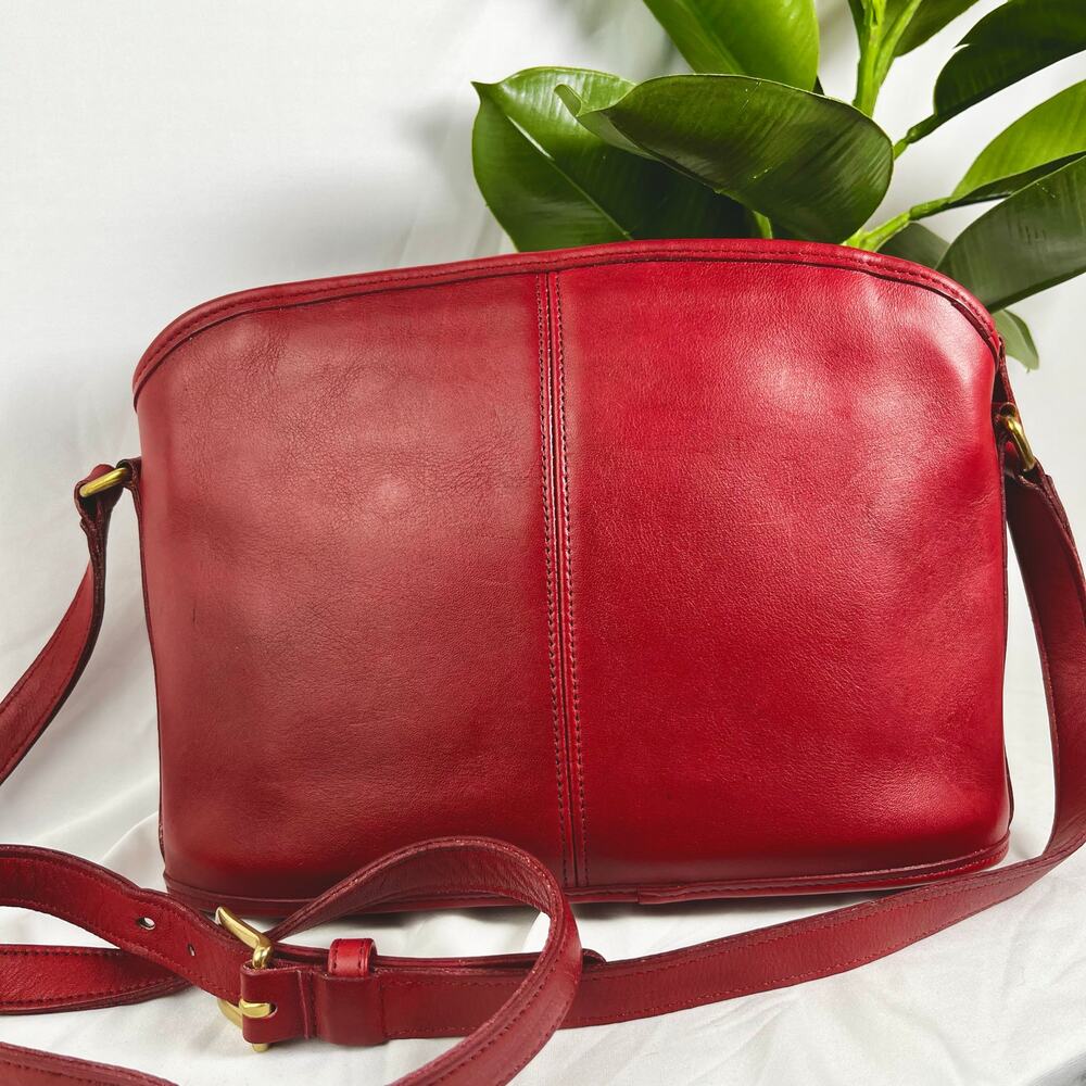 COACH Vintage Anderson Red Leather Crossbody Bag 9976 Gold Hardware - Picture 14 of 14